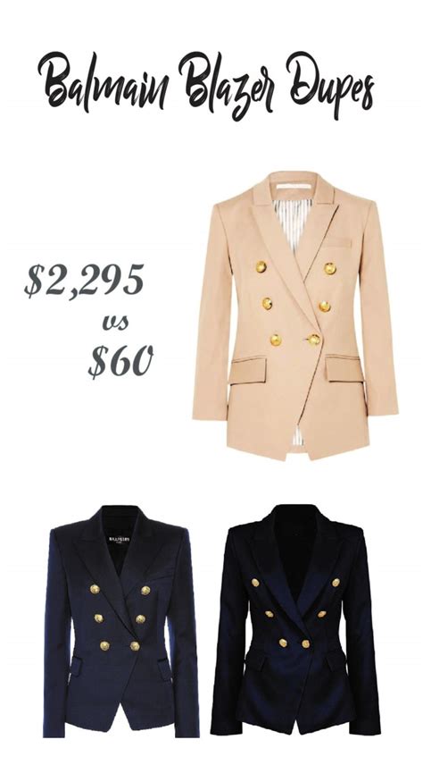 balmain blazer dupe alternative.